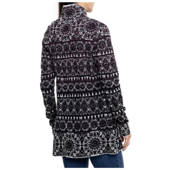 Icelandic Design Zayn Full Zip Sweater Cardigan Merino Wool Blend Size Medium - Picture 2 of 8